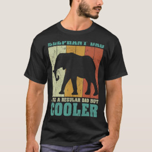 Mens Vintag Retro Elefant Vater wie ein regelmäßig T-Shirt