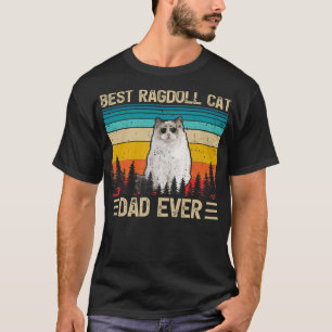 Mens Vintag Retro Funny Funny Best Ragdoll Cat Vat T-Shirt