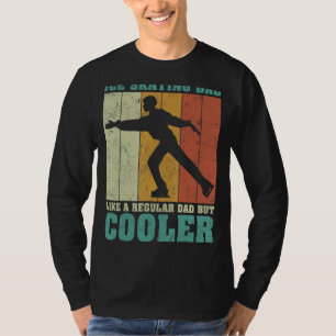 Mens Vintag Retro Ice Skaten-Vater wie ein normale T-Shirt