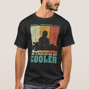 Mens Vintag Retro Kart Racing Vater wie ein normal T-Shirt