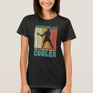 Mens Vintag Retro Lacrosse Vater wie ein regelmäßi T-Shirt