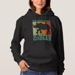 Mens Vintag Retro Rhino Vater wie ein regelmäßiger Hoodie