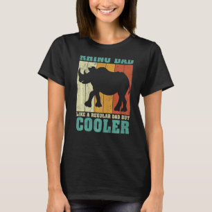 Mens Vintag Retro Rhino Vater wie ein regelmäßiger T-Shirt