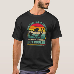 Mens Vintag Retro Schnorcheln Großvater Vater's Da T-Shirt