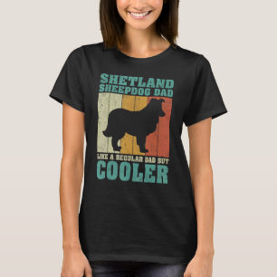 Mens Vintag Shetland Sheepdog Vater wie ein normal T-Shirt