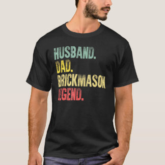 Mens Vintag Shirt Husband Vater Brick Mason Legend