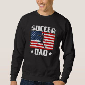 Mens Vintag Soccer Vater US Flag gestört Sport F Sweatshirt