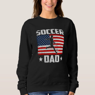 Mens Vintag Soccer Vater US Flag gestört Sport F Sweatshirt