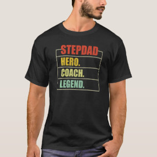 Mens Vintag Stepdad Hero Coach Legend Stepdad Fat T-Shirt