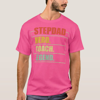 Mens Vintag Stepdad Hero Coach Legend Stepdad Fat T-Shirt