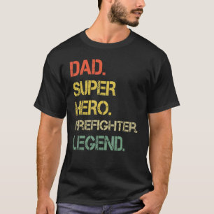 Mens Vintag Style Vater Herausgeber Feuerwehrmann T-Shirt