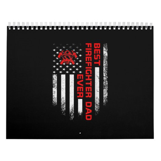 Mens Vintag USA American Flag Best Firefighter Kalender (Titelbild)