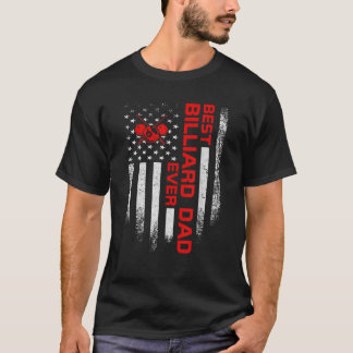 Mens Vintag USA Amerikanische Flagge Best Billiard T-Shirt