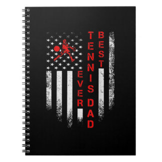 Mens Vintag USA Amerikanische Flagge Best Tennis V Notizblock