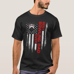 Mens Vintag USA Amerikanische Flagge Bester Bowlin T-Shirt
