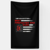 Mens Vintag USA Beste Feuerwehrfrau Banner (Vertikal)