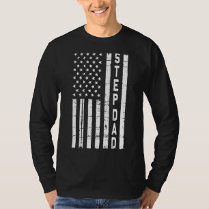 Mens Vintage Merica American Flag Step Vater für F T-Shirt