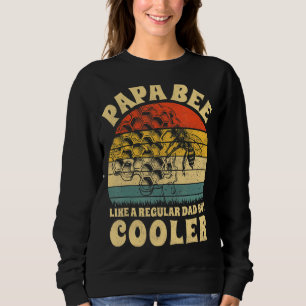 Mens Vintage Papa-Biene wie ein regelmäßiger Vater Sweatshirt