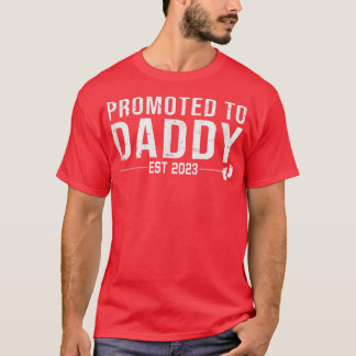 Mens vintage Promoted to Daddy 2023 Pregnancy Fath T-Shirt