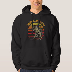 Mens Vintage Rolle Cool Papa Angelo Fisch Frische Hoodie