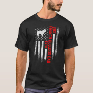 Mens Vintage US-amerikanische Flagge Best French B T-Shirt