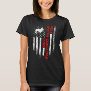 Mens Vintage US-amerikanische Flagge Bestes walisi T-Shirt