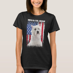 Mens Vintager amerikanischer Fahne Westin Vater fü T-Shirt