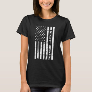 Mens Vintager amerikanischer Flaggenbruder für Fet T-Shirt