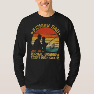 Mens Vintager Fischen Vater wie ein normales Grand T-Shirt