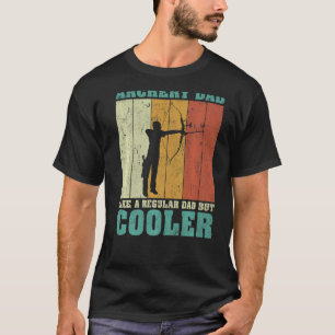 Mens Vintager Retro-Bogenschießen-Vater wie ein re T-Shirt