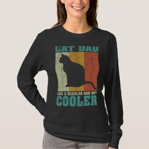 Mens Vintager Retro KatzenVater wie ein regelmäßig T-Shirt