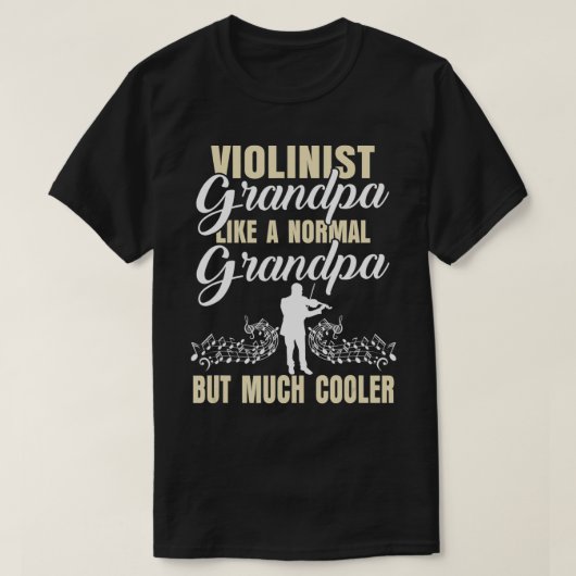 Mens Violin Grandpa Violinist Orchestra String Ins T-Shirt (Design vorne)