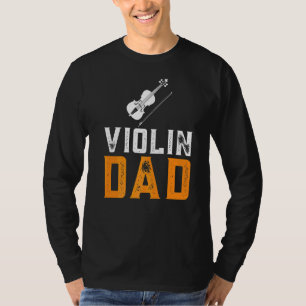 Mens Violin Vater Musiker Orchestra Lehrerin Violi T-Shirt