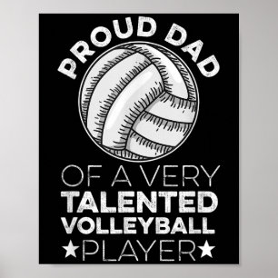 Mens Volleyball-Angebot für einen Vater eines Voll Poster
