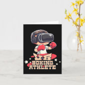 Mens Vr Boxing Athlete Virtual Reality Gamer Graph Karte (Gelbe Blume)