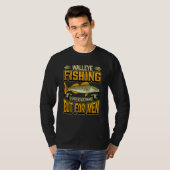 Mens Walleye Fishing Fisherman Rod Walleye Sea Cha T-Shirt (Vorne ganz)