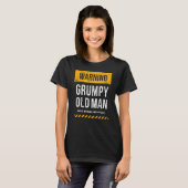 Mens 'Warnung Grumpy Old Man' T-Shirt (Vorne ganz)