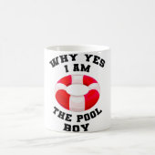Mens Warum ja, ich bin der Pool Boy Funny schwimme Kaffeetasse (Mittel)