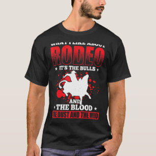 Mens, was ich an Rodeo mag, die Bullen und die T-Shirt