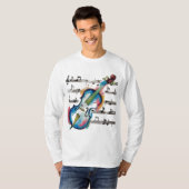 Men's Watercolor Violin Basic Long-Sleeved T-Shirt (Vorne ganz)
