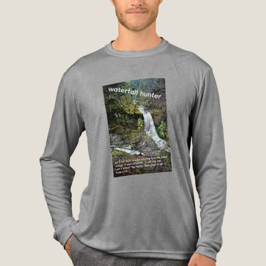 mens waterfall hunter T-shirt camo Tri-Blend Shirt (Vorderseite)