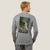 mens waterfall hunter T-shirt camo Tri-Blend Shirt (Voller Rücken)