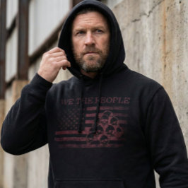 Men's We The People American Flag Skulls Hoodie