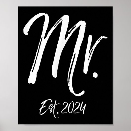 Mens Wedding Jubiläumsidee für Ehemann Mr. Poster (Vorne)