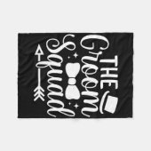 Mens Wedding Party Trauzeugen der Groom Squad Bach Fleecedecke (Vorderseite (Horizontal))