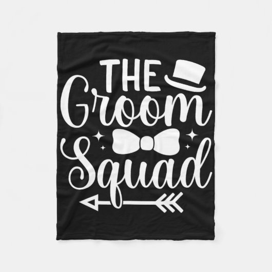 Mens Wedding Party Trauzeugen der Groom Squad Bach Fleecedecke (Vorderseite)