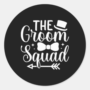 Mens Wedding Party Trauzeugen der Groom Squad Bach Runder Aufkleber