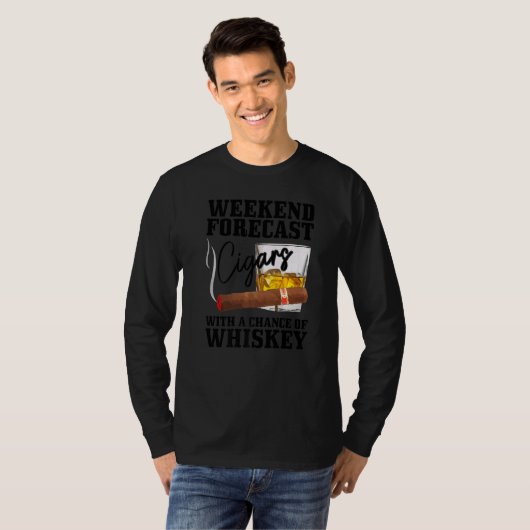 Mens Weekend Forecast Cuban Cigars With Chance Of T-Shirt (Vorne ganz)