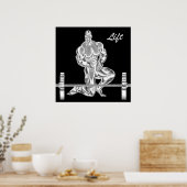 Mens Weightlift-Poster Poster (Küche)