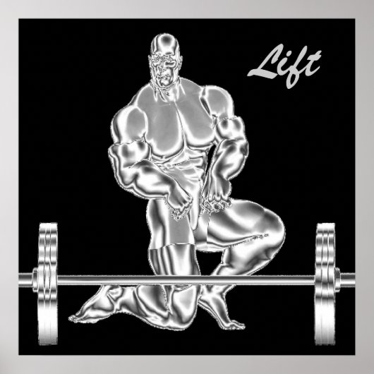Mens Weightlift-Poster Poster (Vorne)